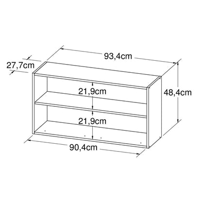 Clóset Aéreo con 2 Puertas Sun Blanco