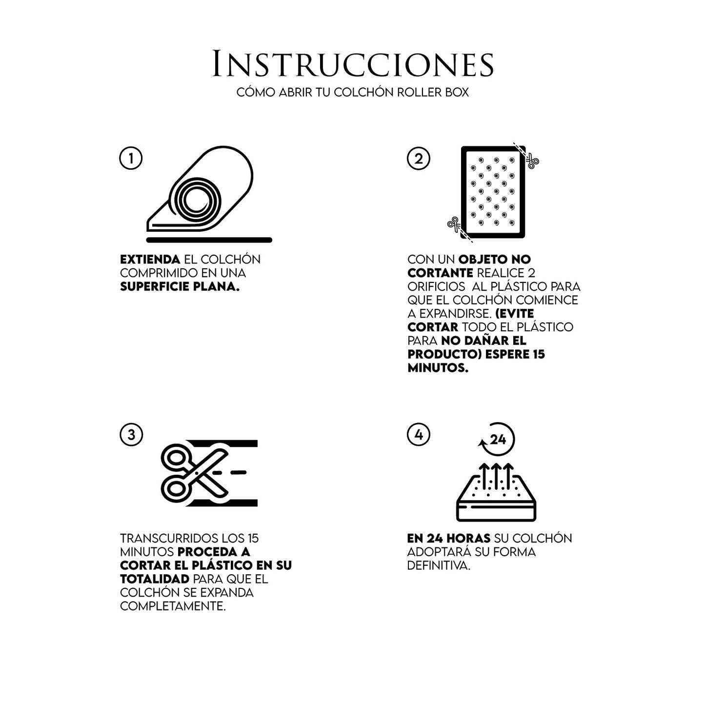 Colchón Roller Box Comfort Plus Resorte Pocket 1 Plazas 90x190x16 cm