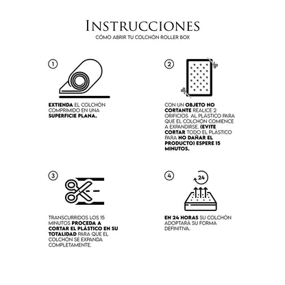 Colchón Roller Box Comfort Plus Resorte Pocket 1 Plazas 90x190x16 cm