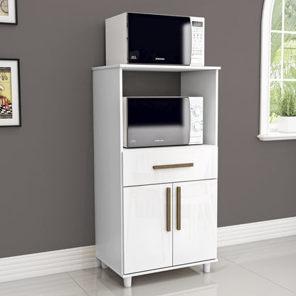 Mueble de Cocina para Microondas 2 Puertas 1 Cajón Hoga Cairo Blanco
