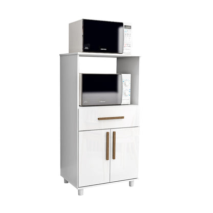 Mueble de Cocina para Microondas 2 Puertas 1 Cajón Hoga Cairo Blanco