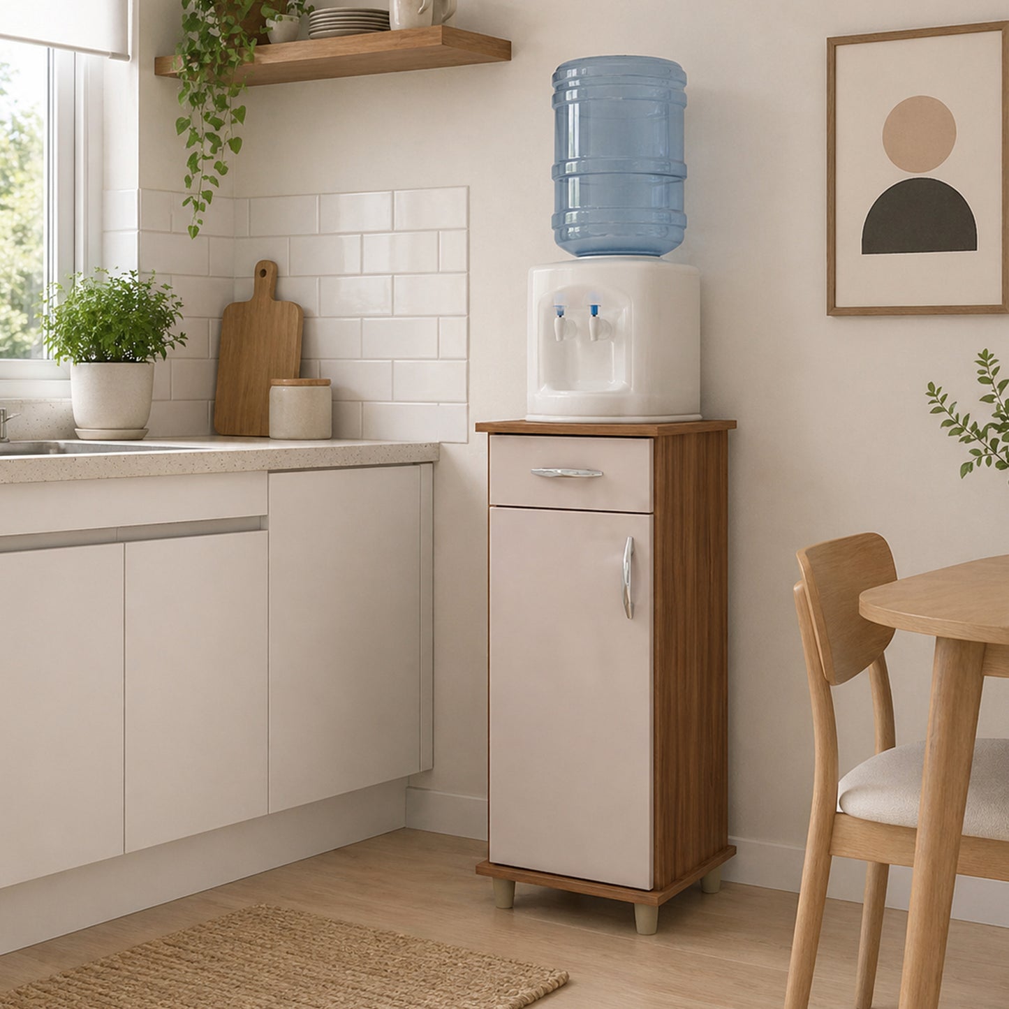 Mueble de Cocina 1 Puerta 1 Cajón Hoga Slim Café Vainilla