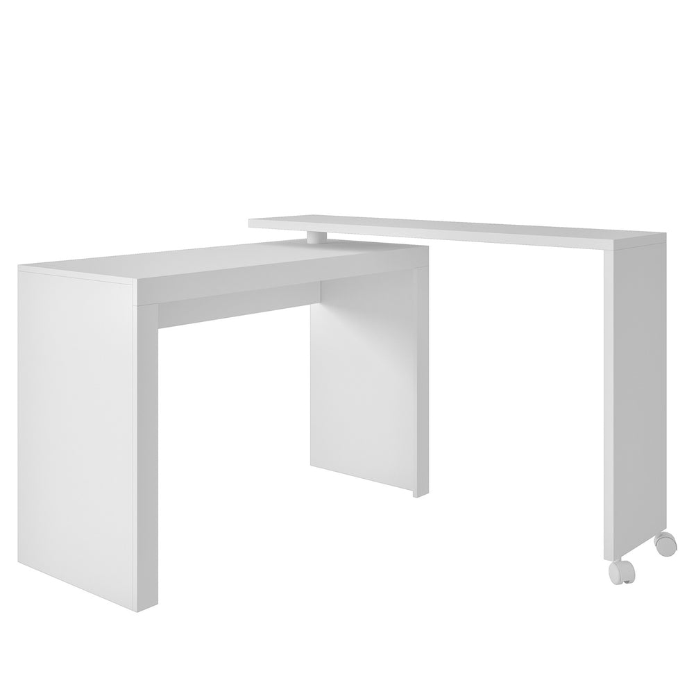 Escritorio Con Ruedas Y Mesa Giratoria Hoga Blanco