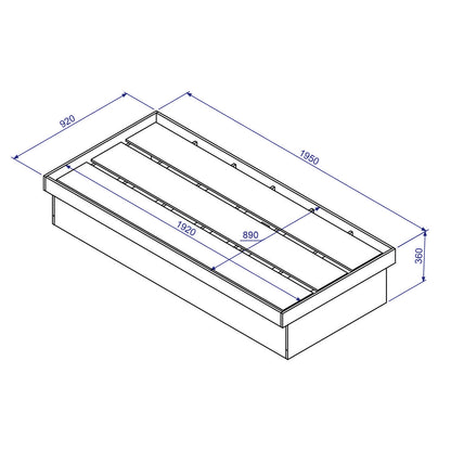 Cama Boxet 1 Pza Hoga New York Blanco