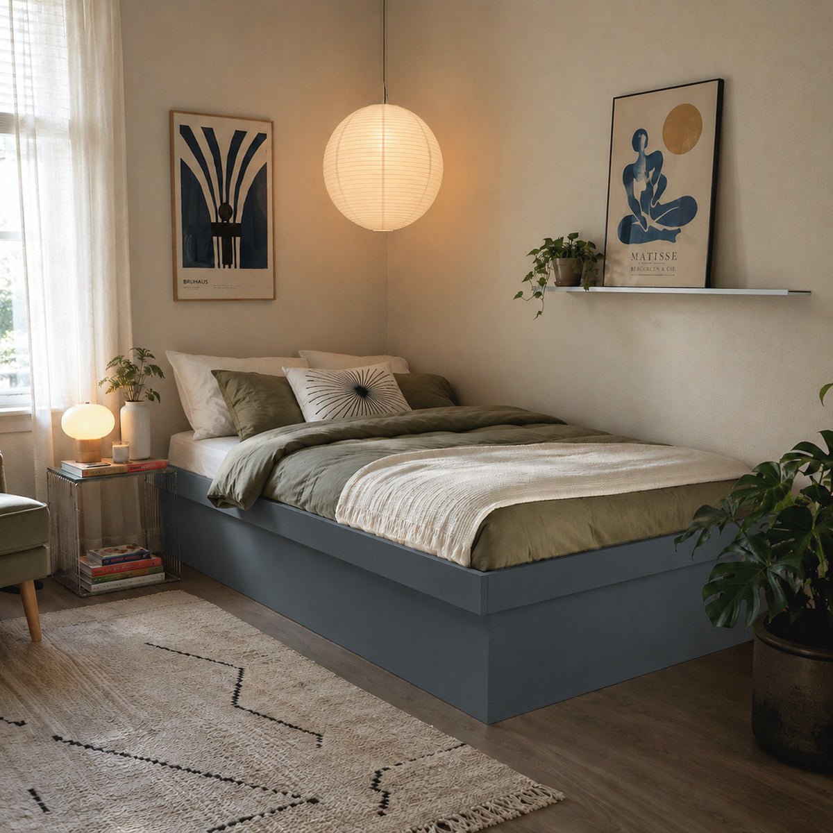 Cama Boxet 1 Pza Hoga New York Grafito