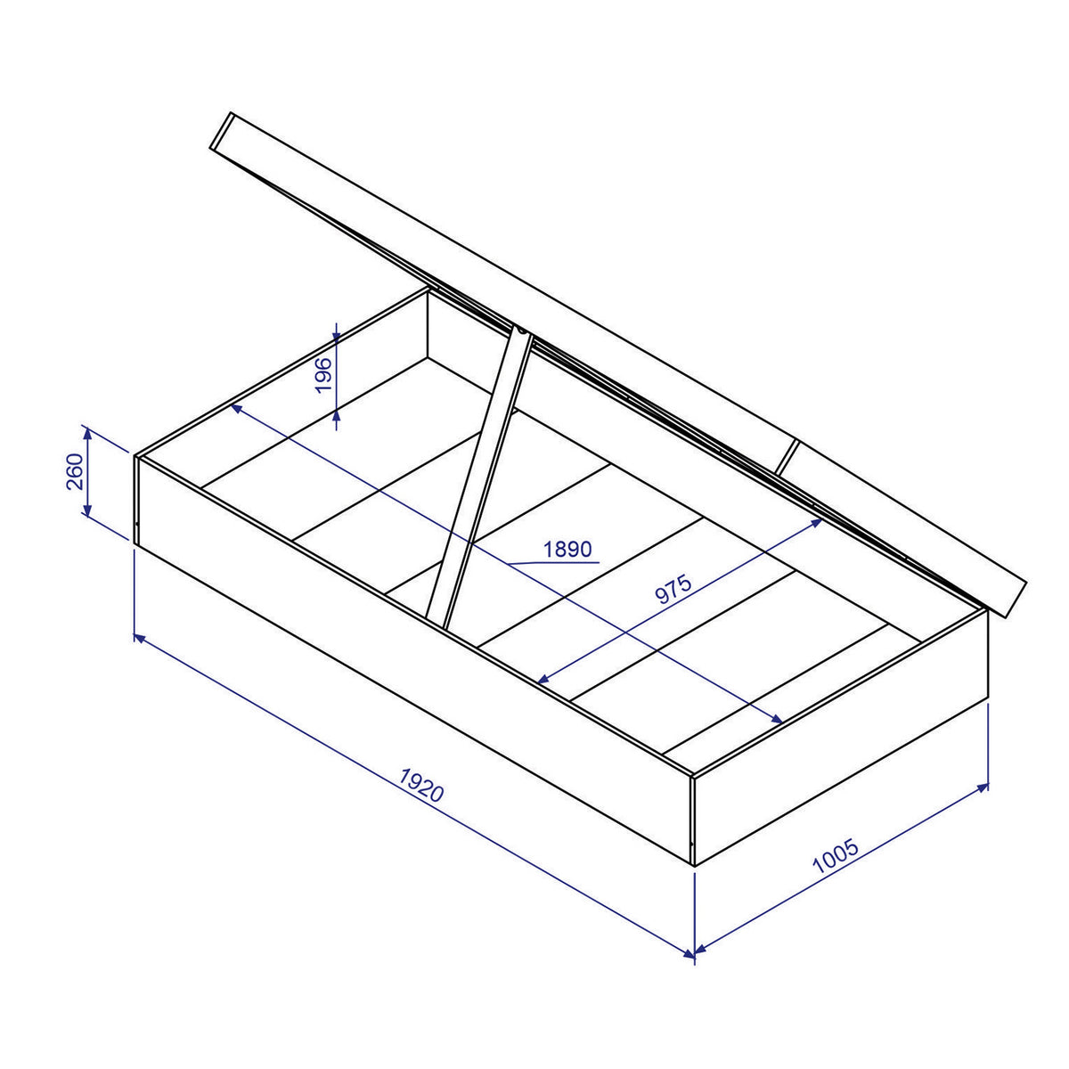Cama Boxet 1,5 Pza Hoga New York Blanco