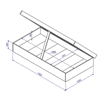 Cama Boxet 1,5 Pza Hoga New York Blanco