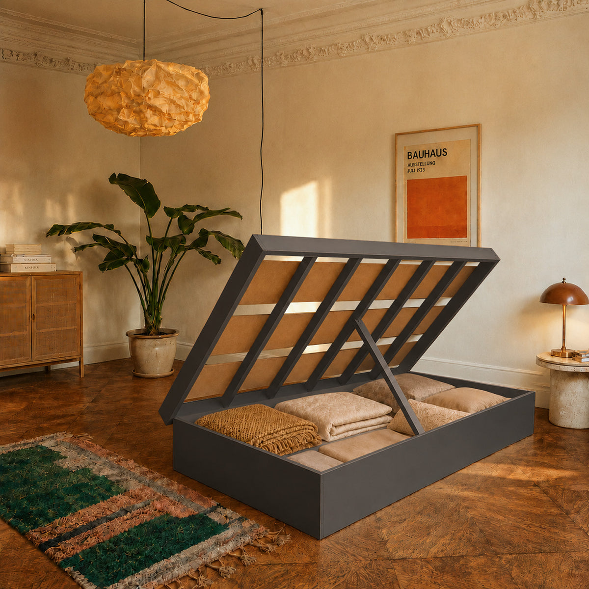 Cama Boxet 1,5 Pza Hoga New York Grafito