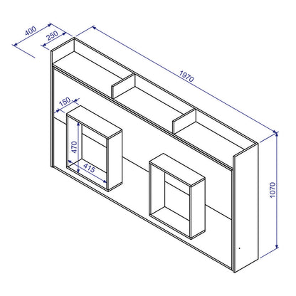 Cama Plegable Horizontal 1 Pza Hoga Dubái Blanco