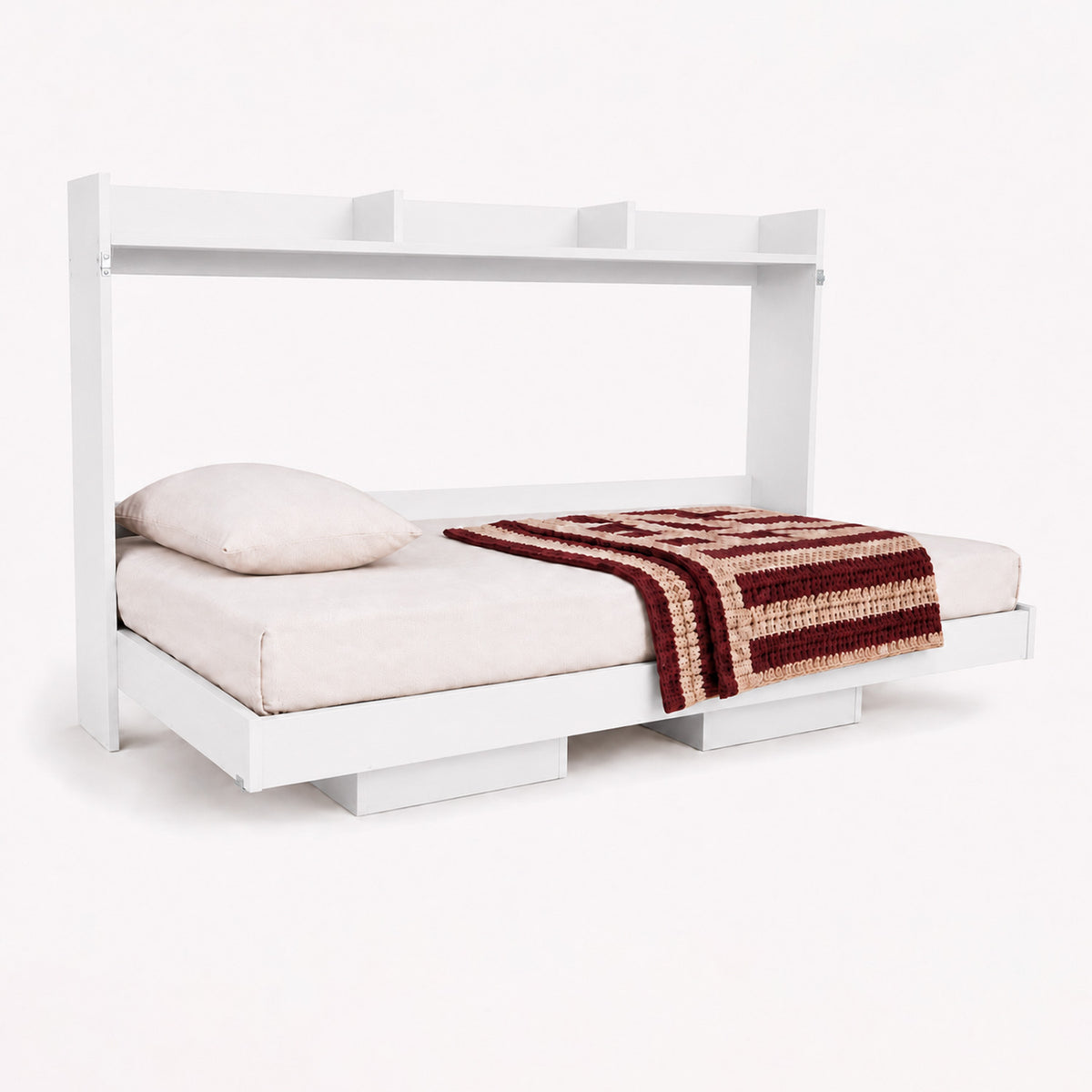 Cama Plegable Horizontal 1 Pza Hoga Dubái Blanco