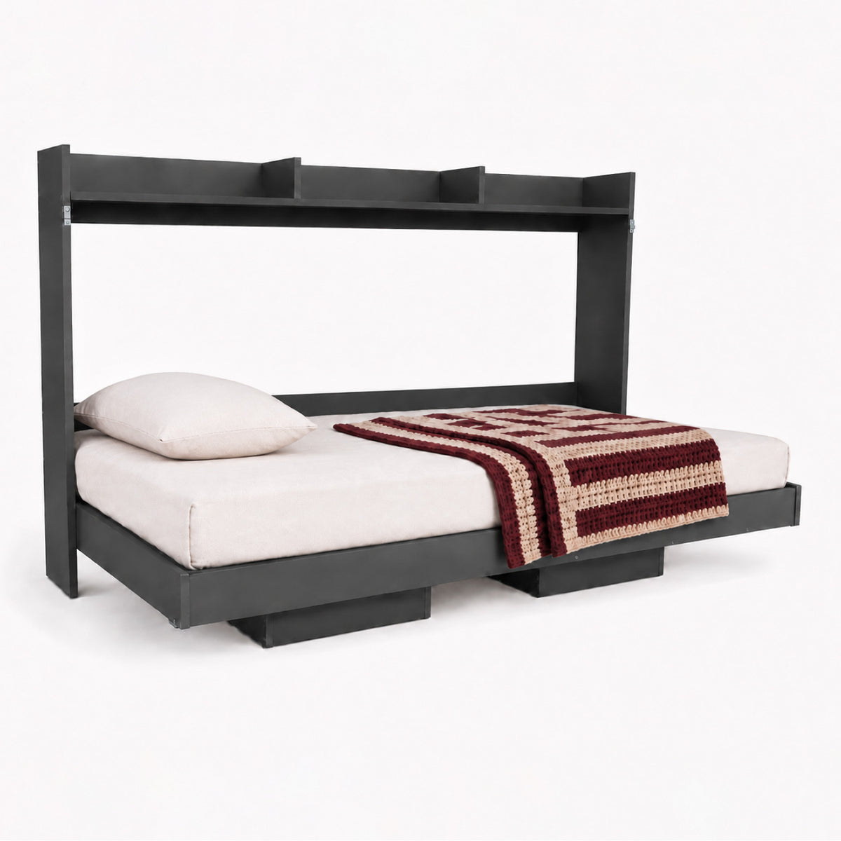 Cama Plegable Horizontal 1 Pza Hoga Dubái Grafito