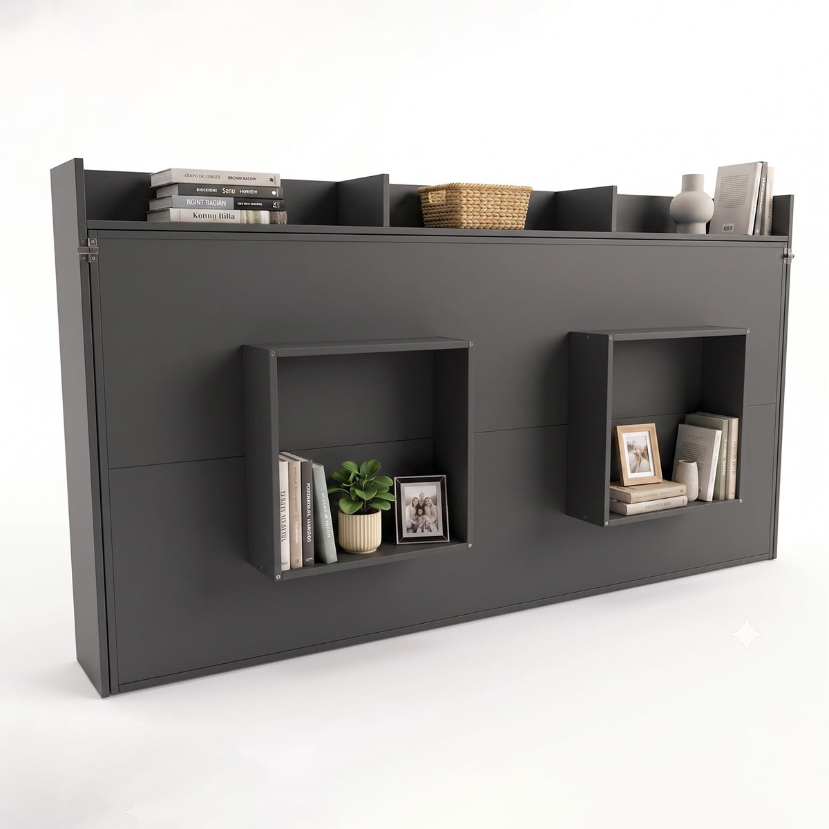 Cama Plegable Horizontal 1 Pza Hoga Dubái Grafito