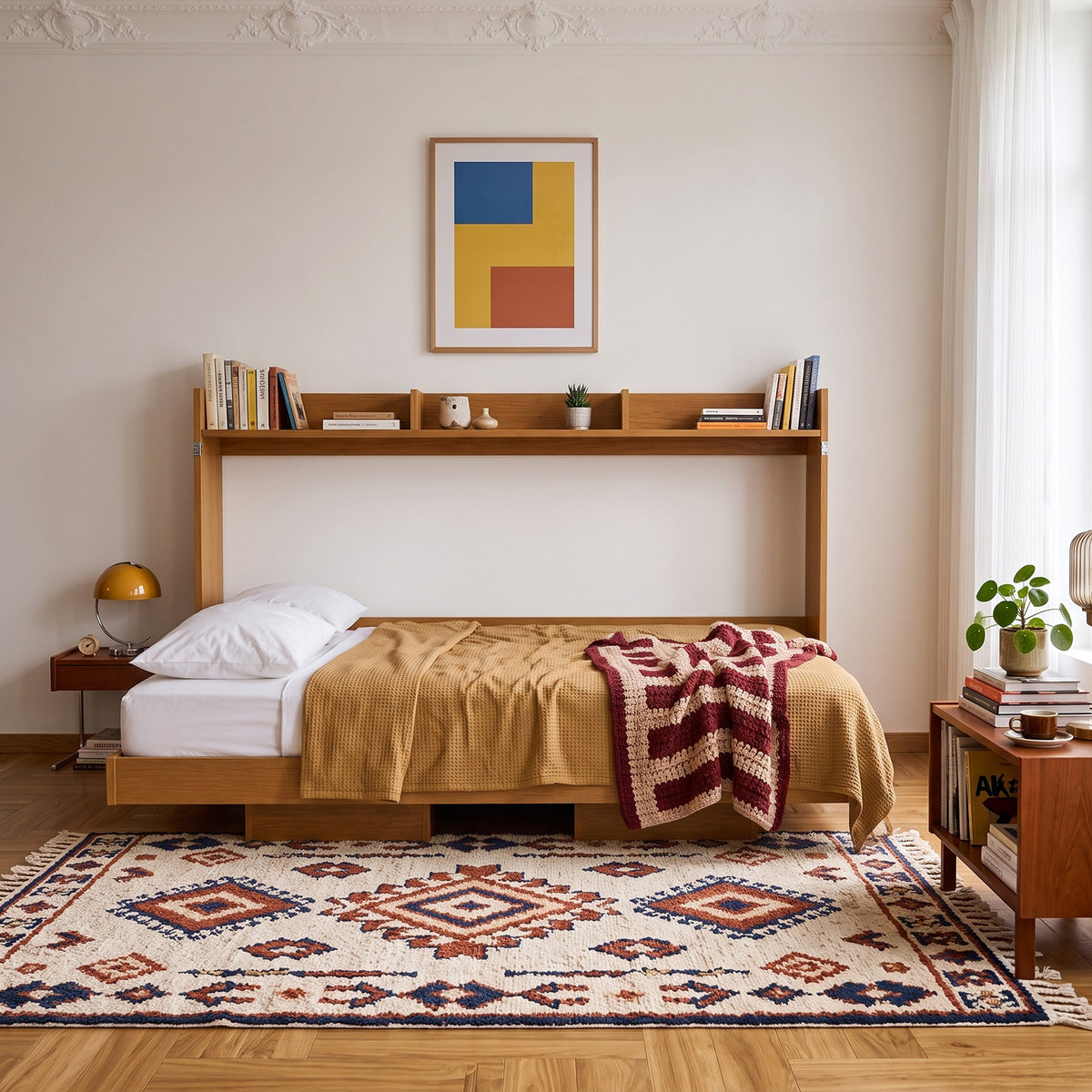 Cama Plegable Horizontal 1 Pza Hoga Dubái Miel