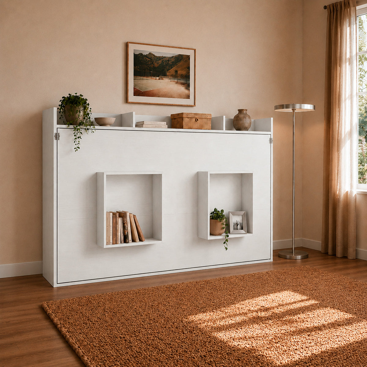 Cama Plegable Horizontal 1,5 Pza Hoga Dubái Blanco