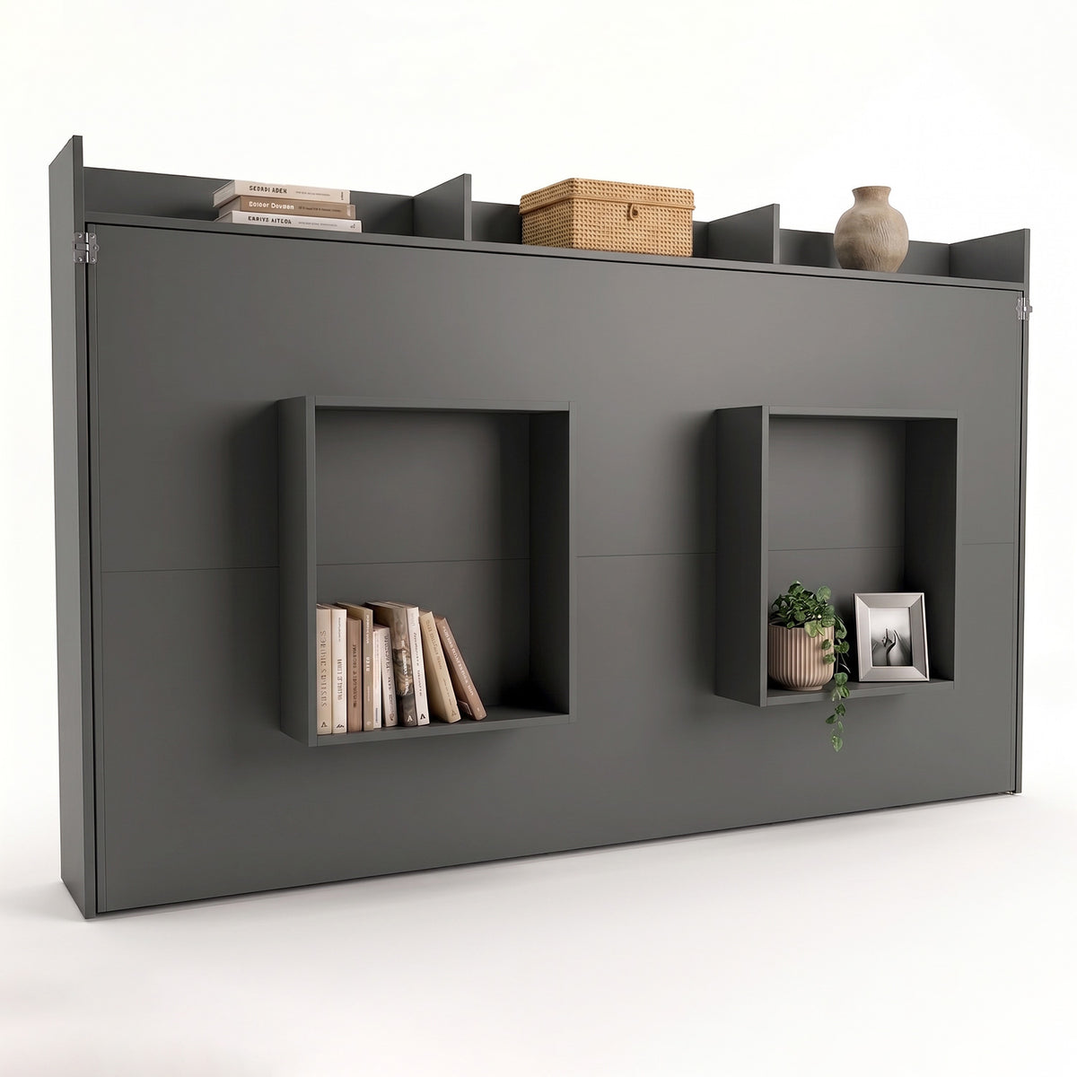 Cama Plegable Horizontal 1,5 Pza Hoga Dubái Grafito