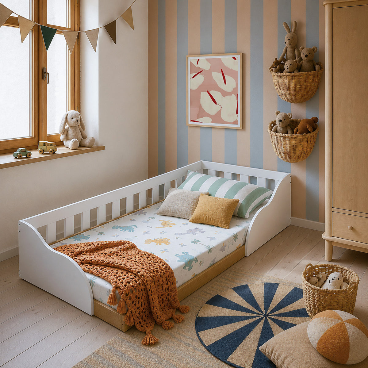 Cama Montessori 1 Pza Hoga Venecia Blanco