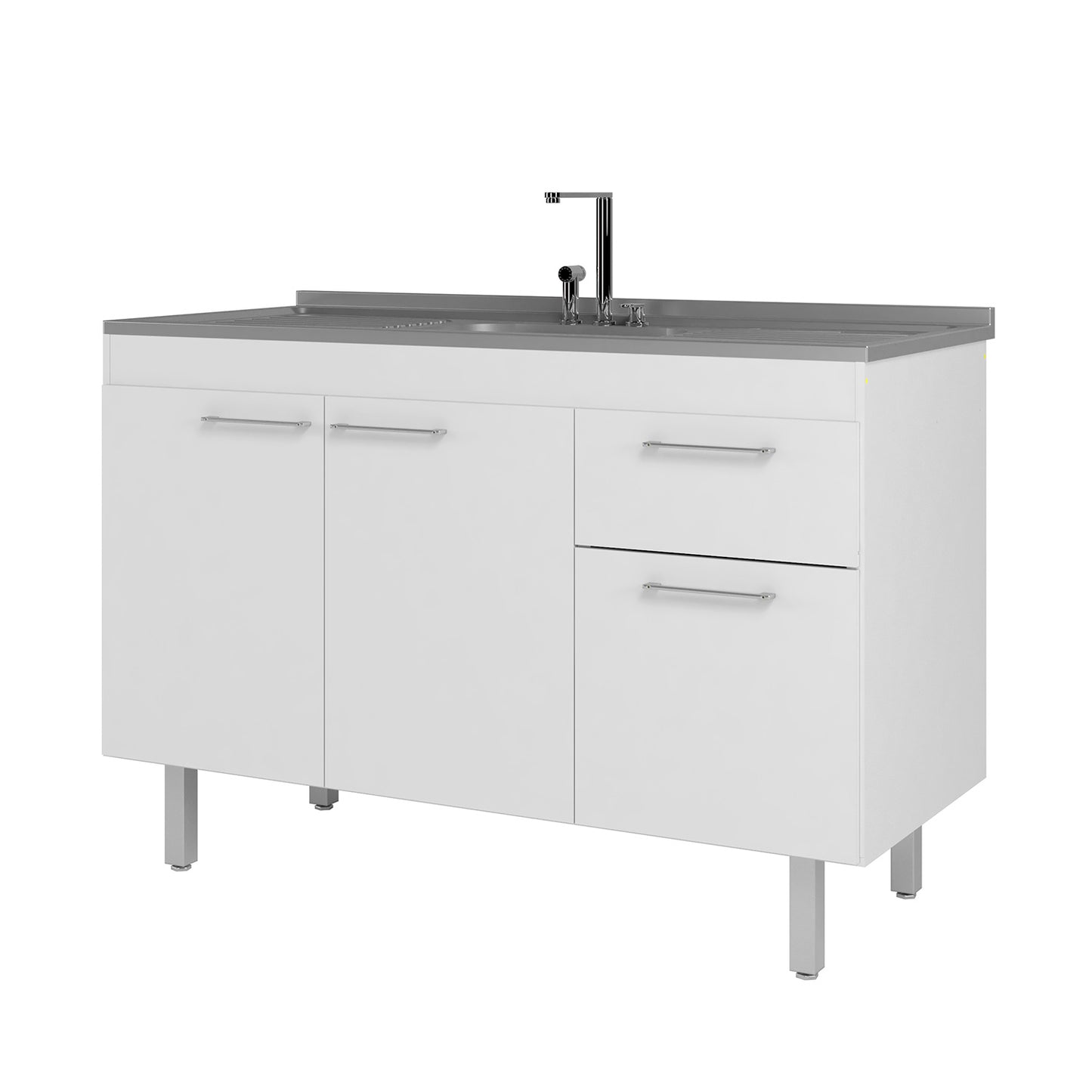 Mueble De Cocina 3 Puertas 1 Cajón Hoga Blanco