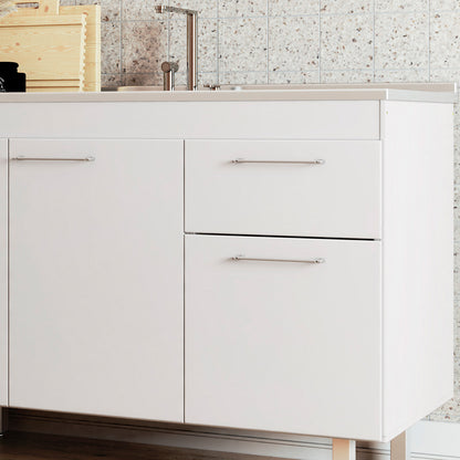 Mueble De Cocina 3 Puertas 1 Cajón Hoga Blanco