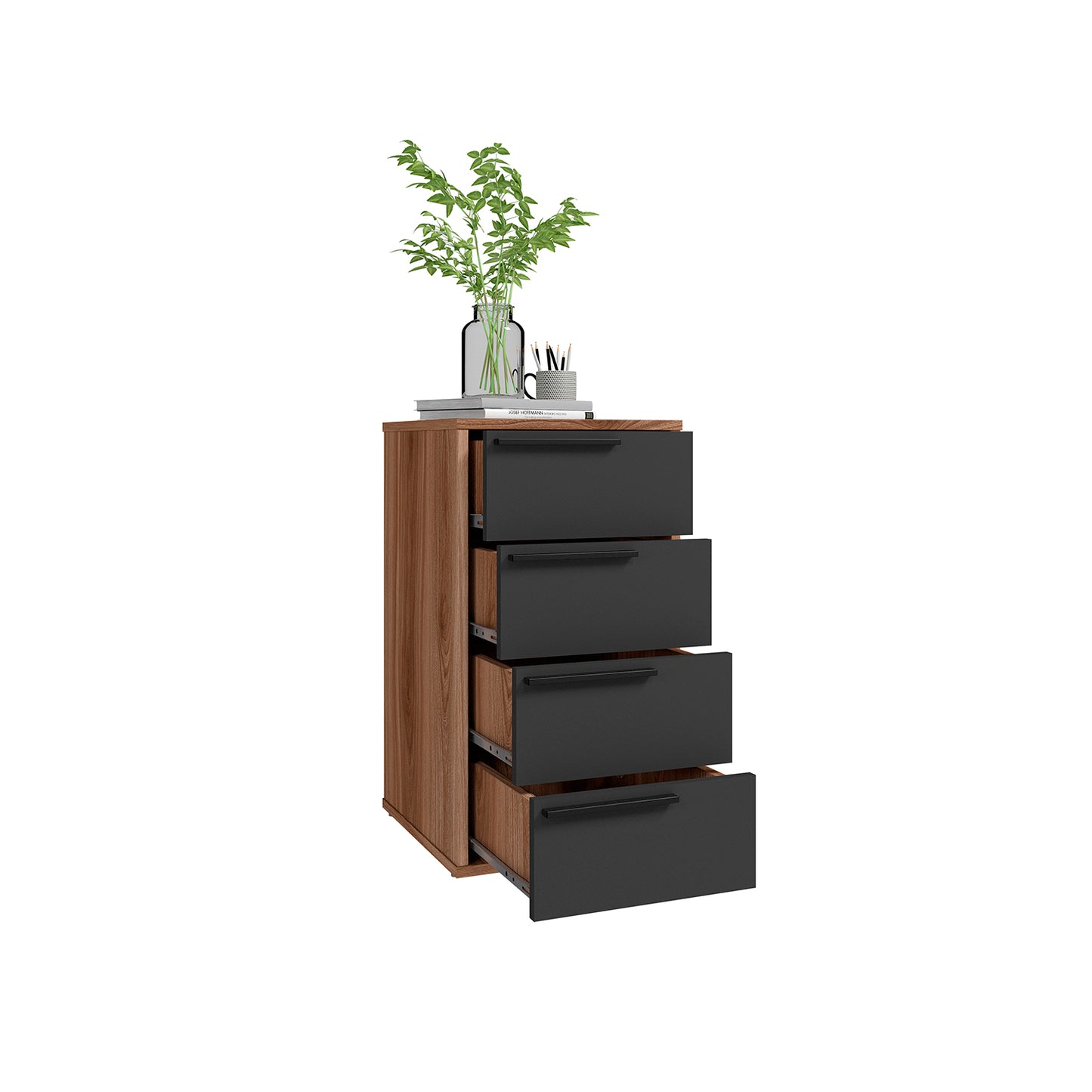 Cajonera Office III Castaño Negro