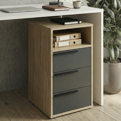 Cajonera con Nicho Office III Miel Negro