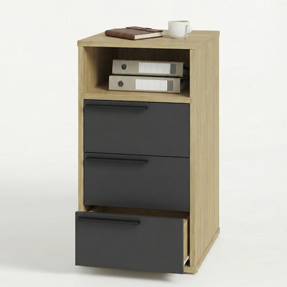 Cajonera con Nicho Office III Miel Negro