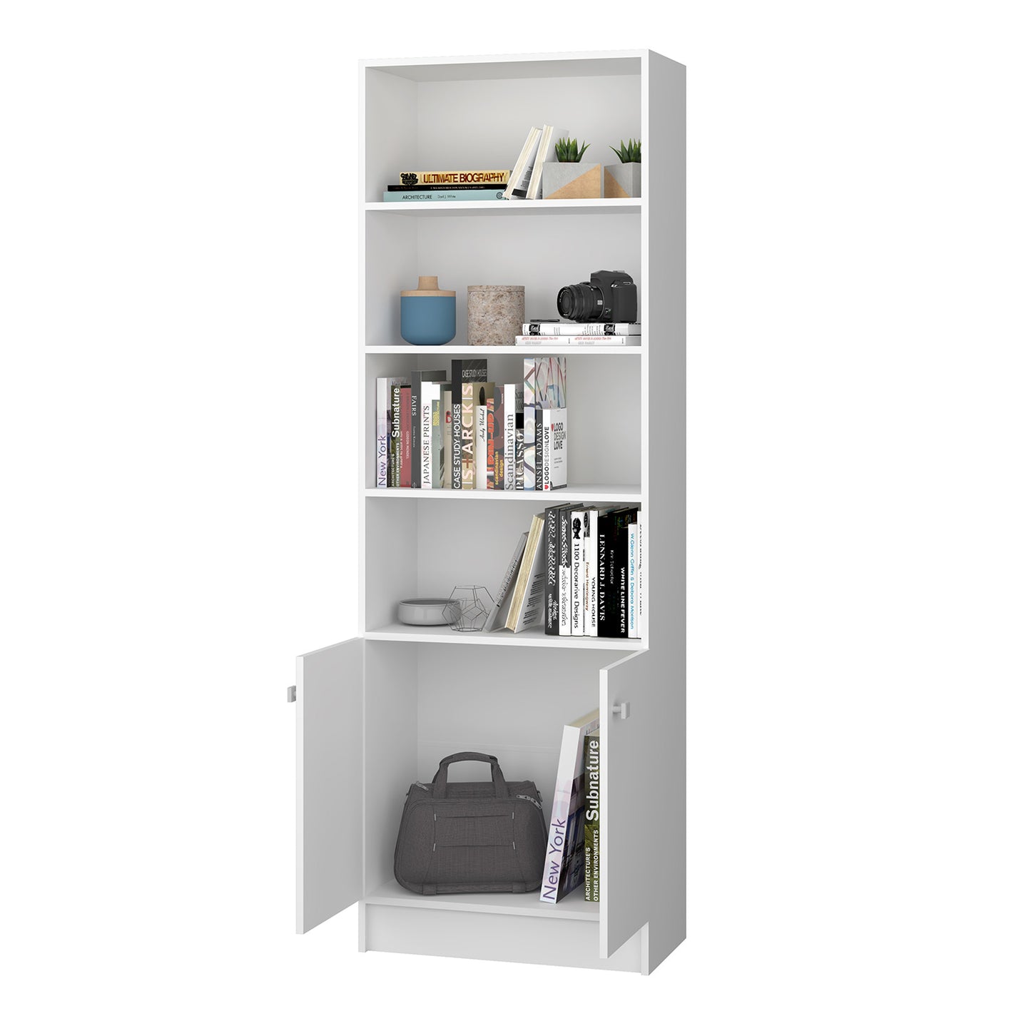 Estante 2 Puertas 4 Nichos Hoga Blanco