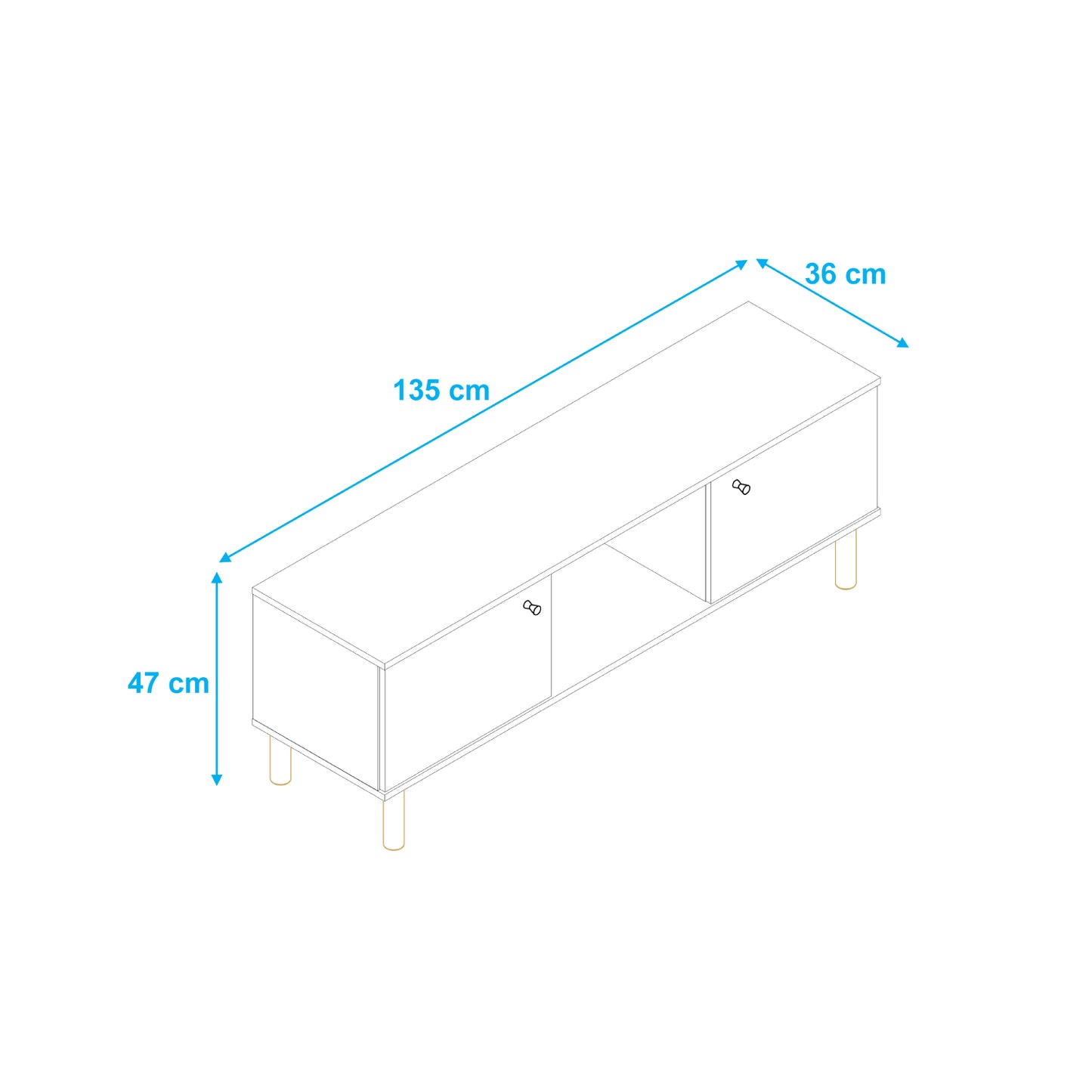 Rack Tv 55" Easy Blanco