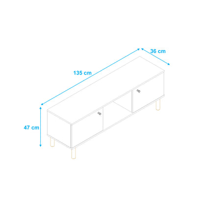 Rack Tv 55" Easy Blanco