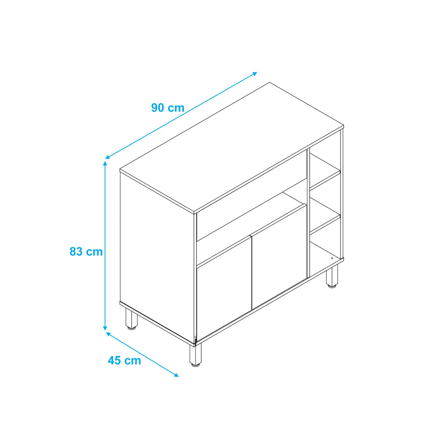 Mueble de Cocina Low Blanco