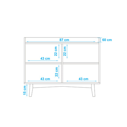 Aparador Buffet Wood Blanco Castaño