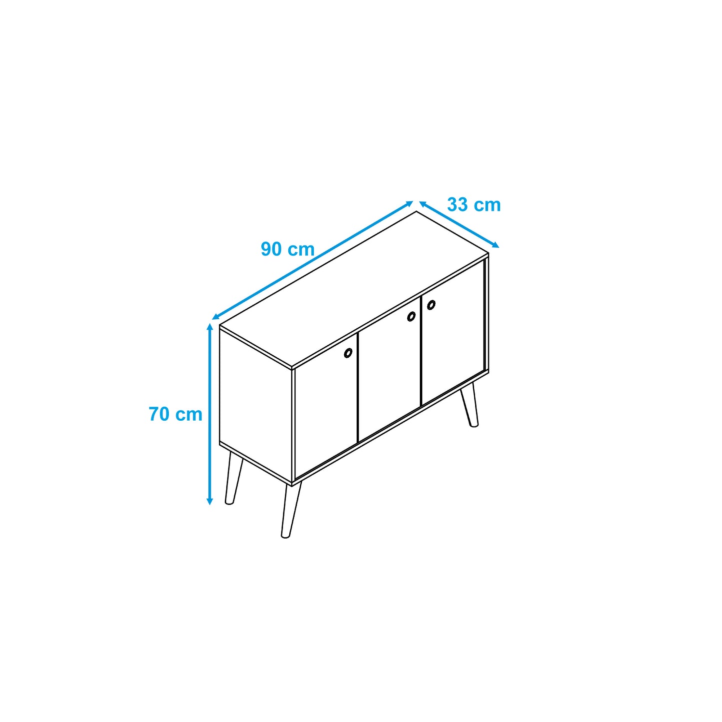 Aparador Buffet Wood Blanco