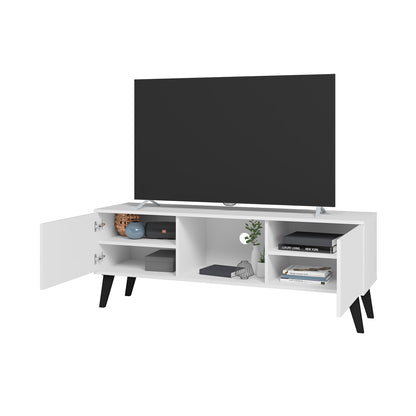 Rack Tv 55" 2 Puertas Hoga Blanco