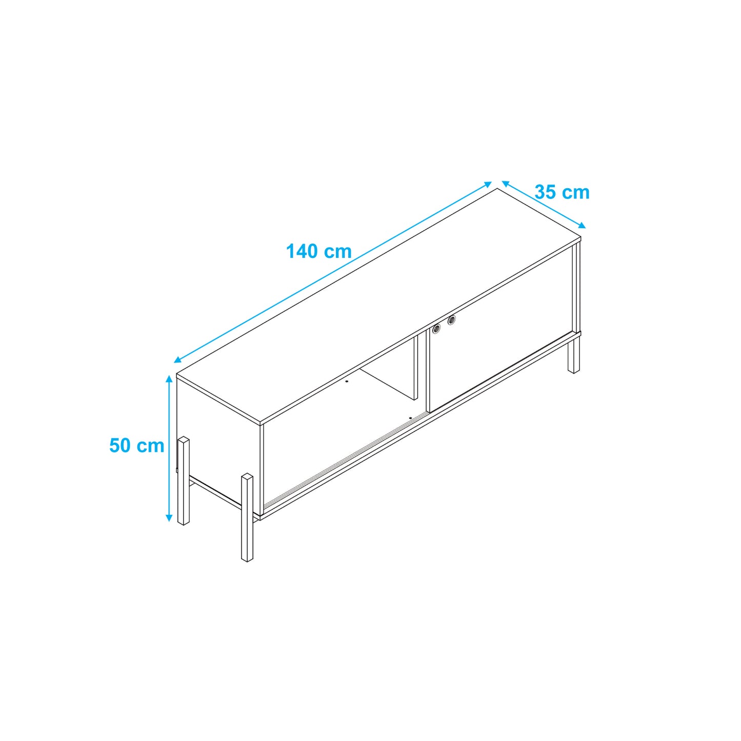 Rack Tv 50" Corner Blanco