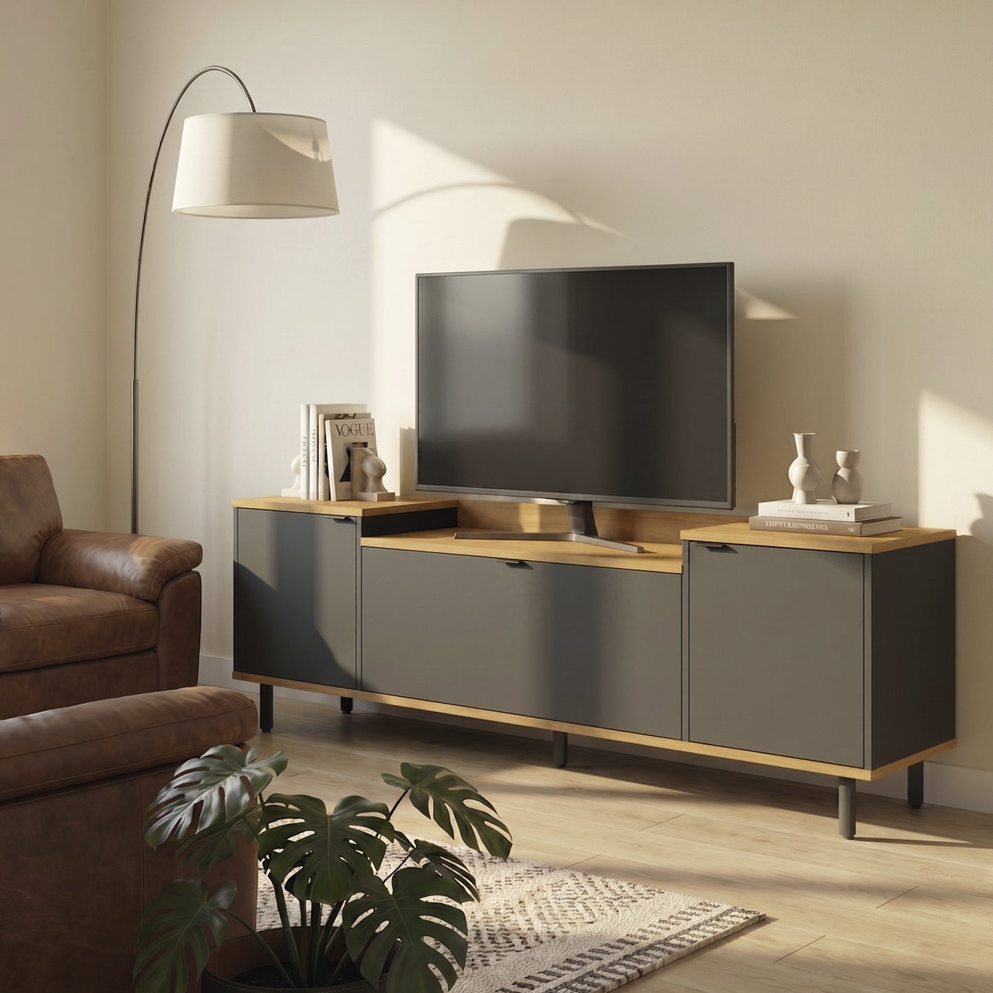 Rack Tv 40" Brooklyn Negro Miel