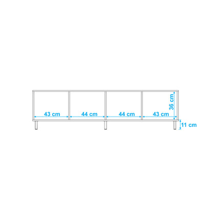 Rack Tv 70" Brooklyn Negro Castaño