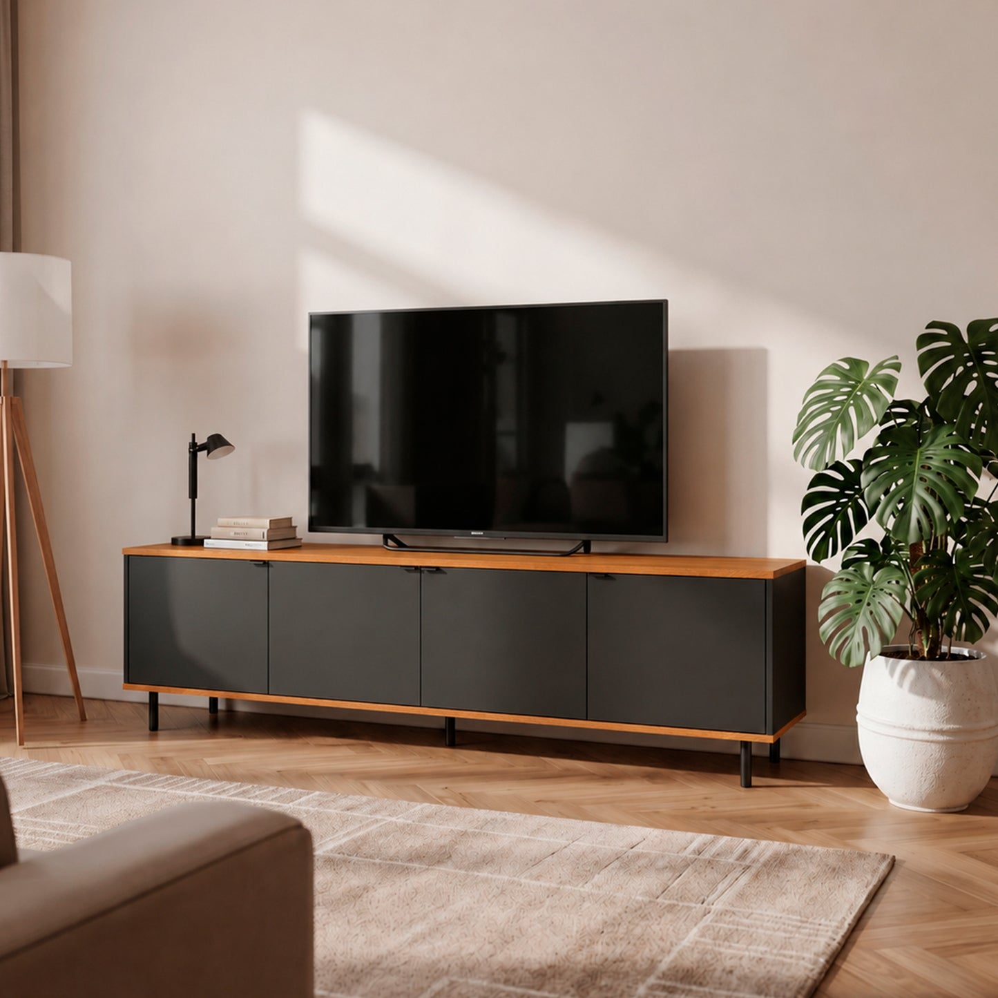 Rack Tv 70" Brooklyn Negro Miel