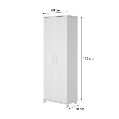 Clóset 2 Puertas 9 Repisas Hoga Blanco