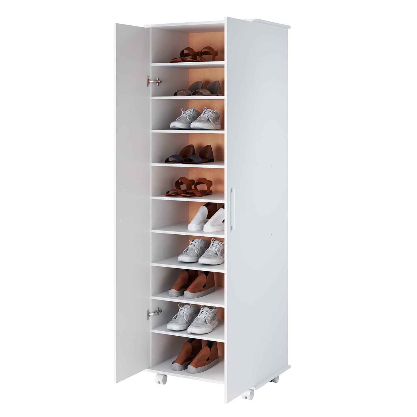 Clóset 2 Puertas 9 Repisas Hoga Blanco