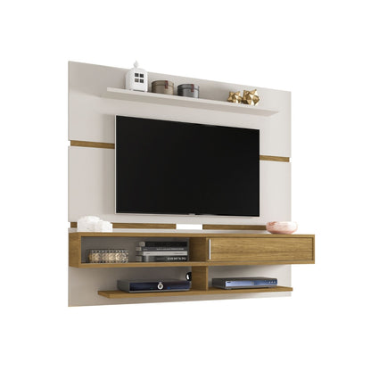 Panel Rack Tv 65 Buzios Blanco Invierno Canela