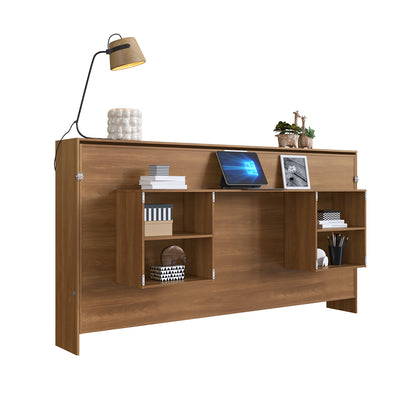 Cama Plegable Horizontal 1 Plaza Latino Nogal