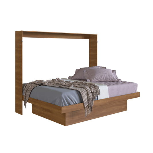 Cama Plegable Horizontal 2 Plazas Latino Nogal