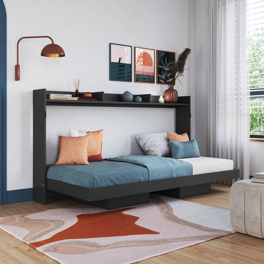 Cama Plegable Horizontal 1,5 Pza Hoga Hanover Gris