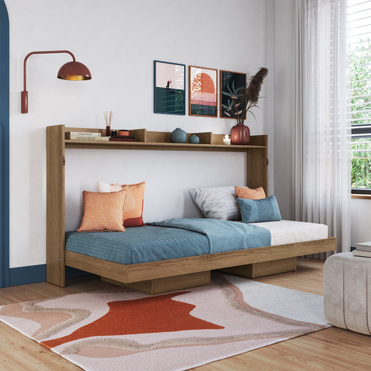 Cama Plegable Horizontal 1,5 Pza Hoga Hanover Miel