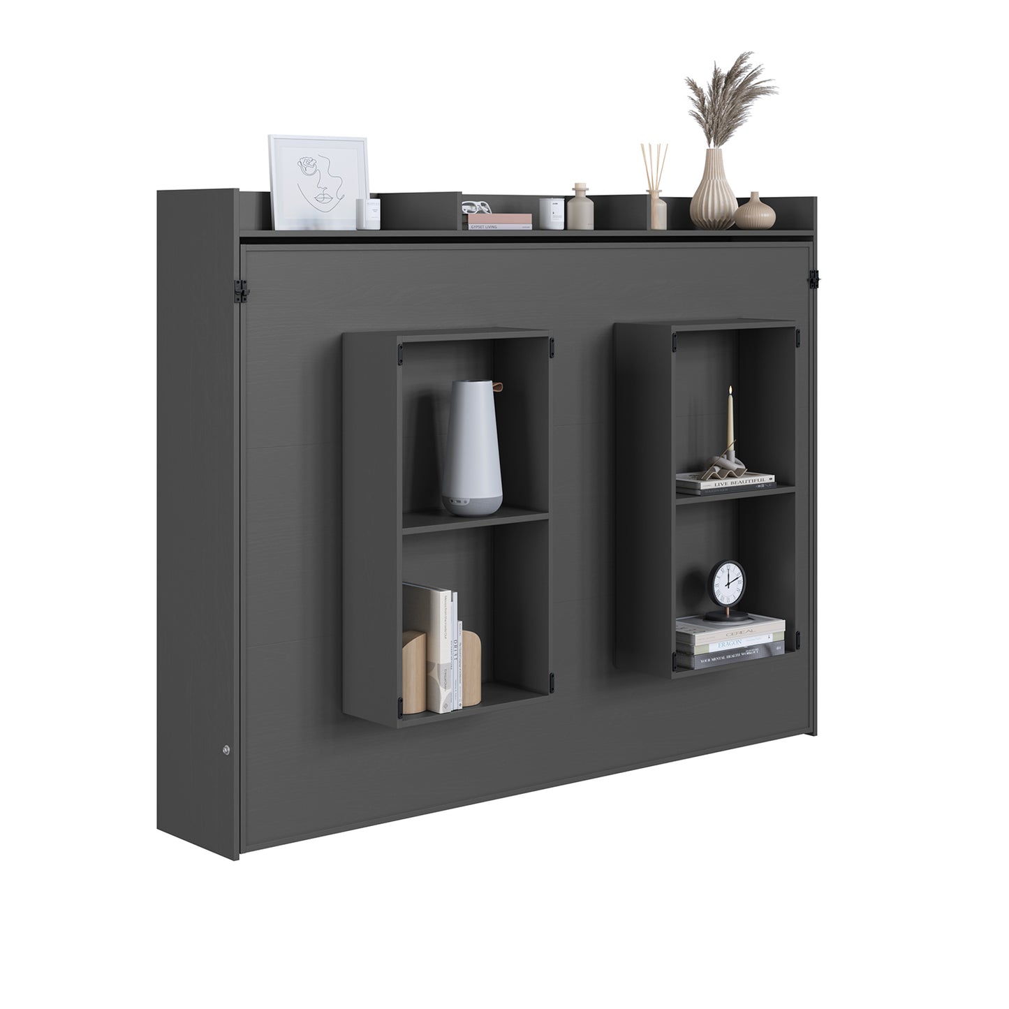 Cama Plegable Horizontal 2 Pza Hoga Hanover Gris