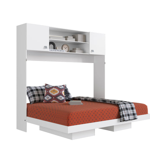 Cama Plegable Horizontal 2 Plazas Dallas Blanco