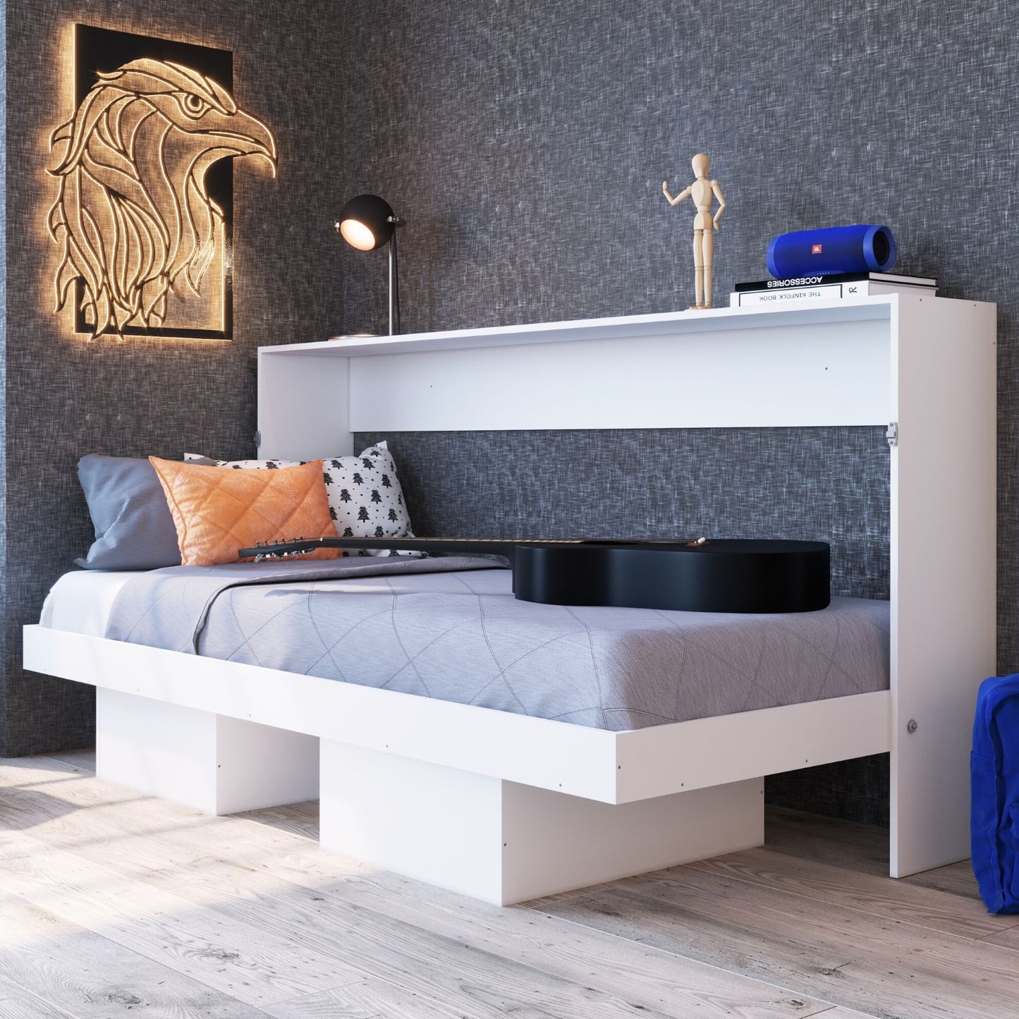 Cama Plegable Horizontal 1 Plaza Manhattan Blanco