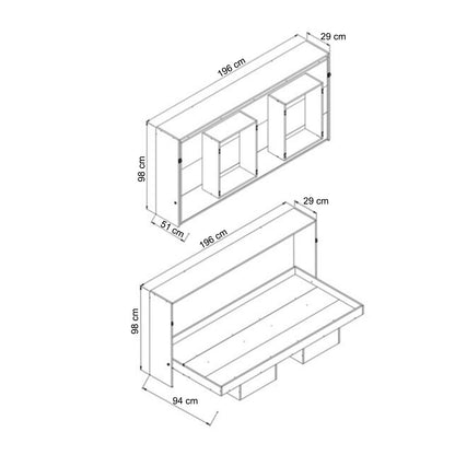 Cama Plegable Horizontal 1 Plaza Manhattan Blanco