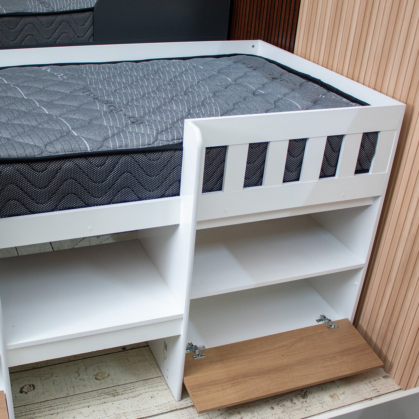 Cama Alta 2 puertas 1 Pza Hoga Bela Miel