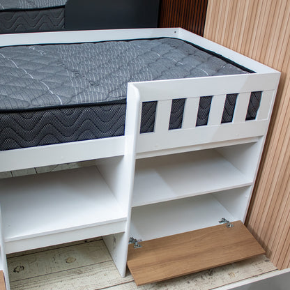 Cama Alta 2 puertas 1 Pza Hoga Bela Miel