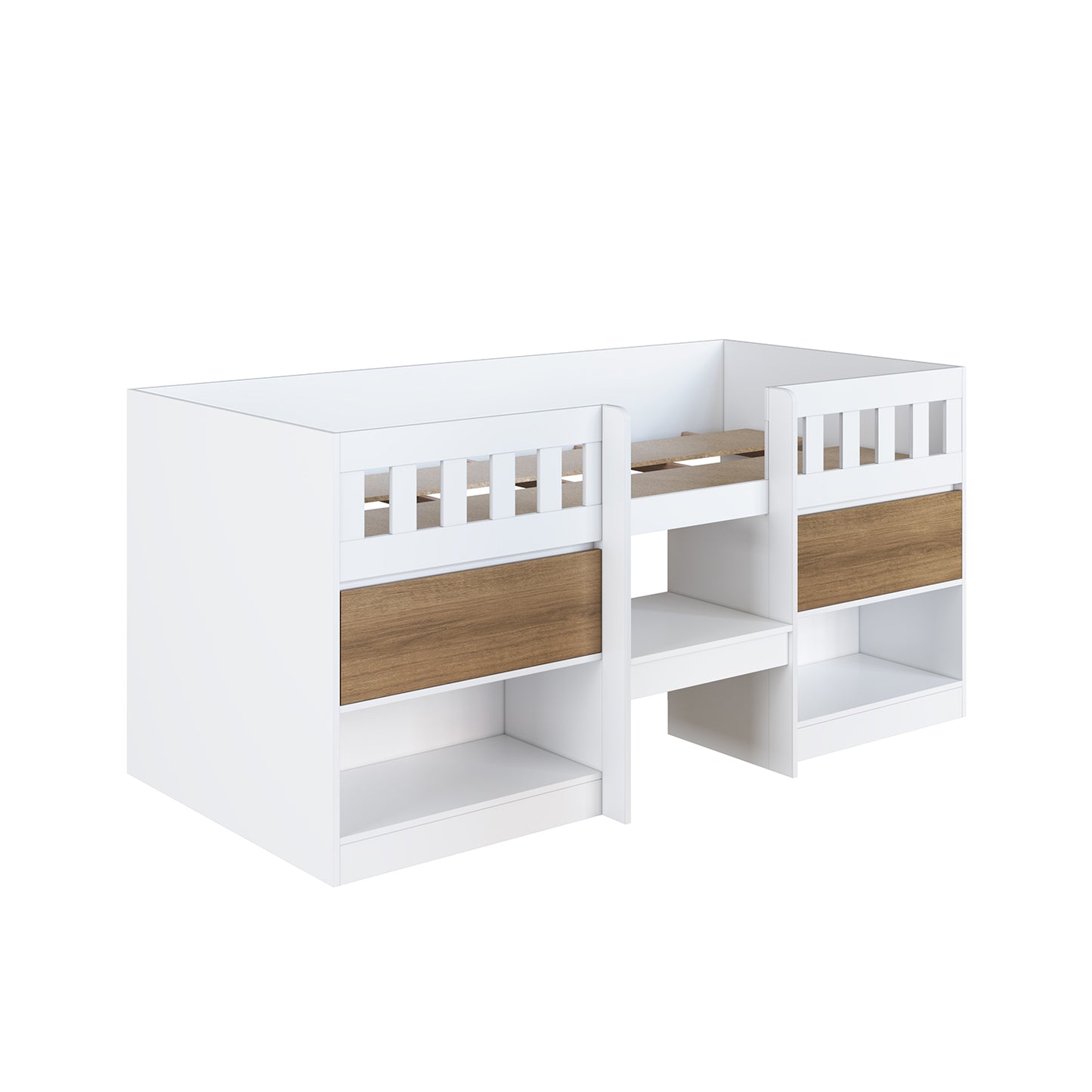 Cama Alta 2 puertas 1 Pza Hoga Bela Miel